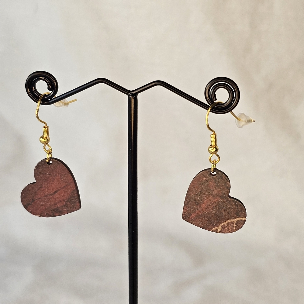 Laser Cut Heart Shaped 925 sterling Silver Fishhook Earrings